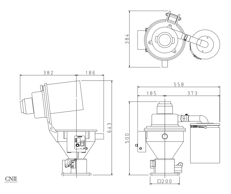 CNⅡ｜Hopper Loader (material conveying unit)｜HARMO Co., Ltd.